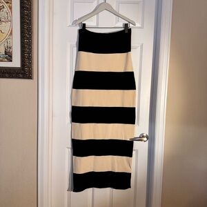 Posse.Black and White Striped Women's Dress